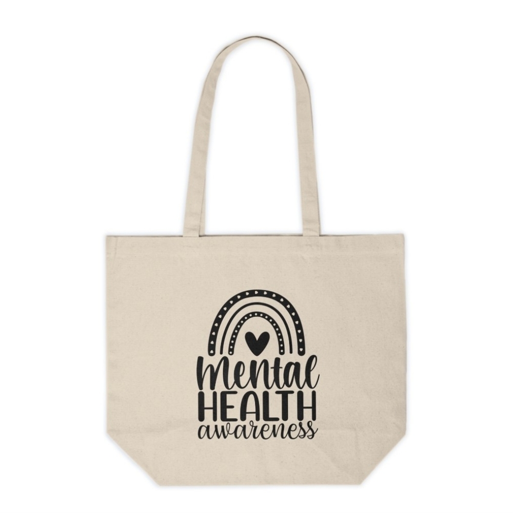 Mental Health Awareness Custom Canvas Tote Bag
